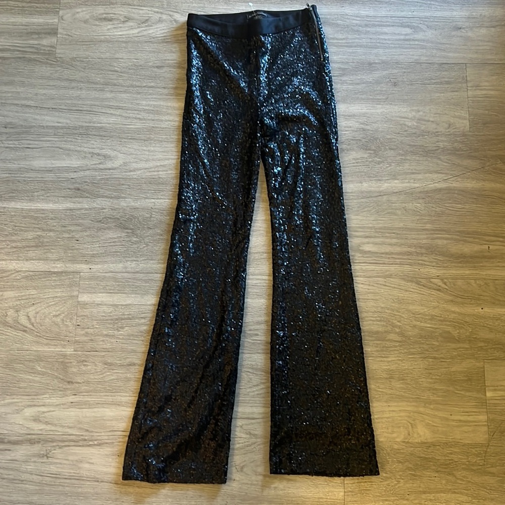 BLACK SEQUIN RAVE PANTS